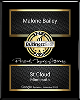 Malone Bailey Top 3 BusinessRate 2025 Personal Injury Attorney St Cloud Minnesota Google Reviews November 2025